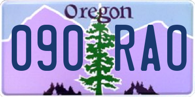 OR license plate 090RAO