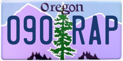 OR license plate 090RAP