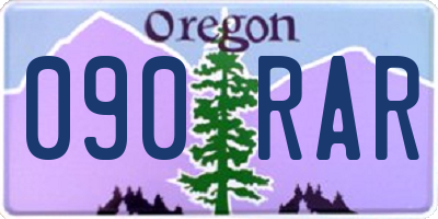 OR license plate 090RAR