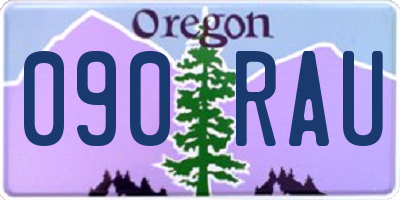 OR license plate 090RAU
