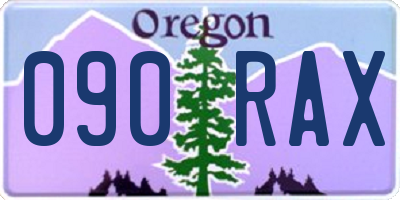 OR license plate 090RAX