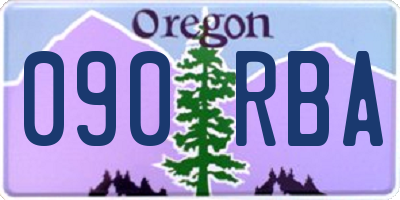 OR license plate 090RBA