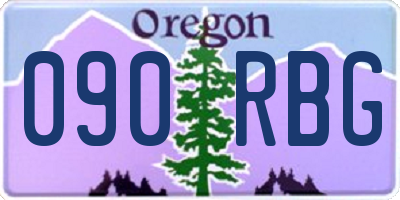 OR license plate 090RBG