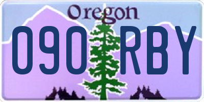OR license plate 090RBY