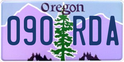 OR license plate 090RDA