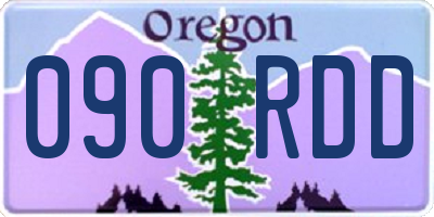 OR license plate 090RDD