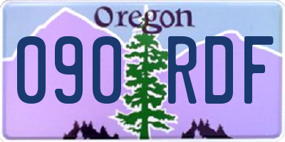 OR license plate 090RDF