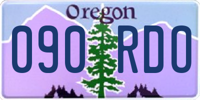 OR license plate 090RDO
