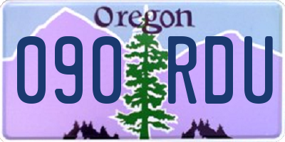 OR license plate 090RDU
