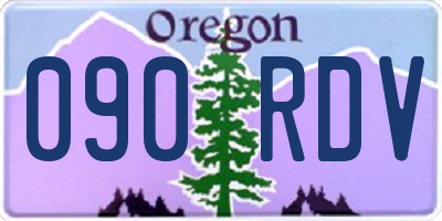 OR license plate 090RDV