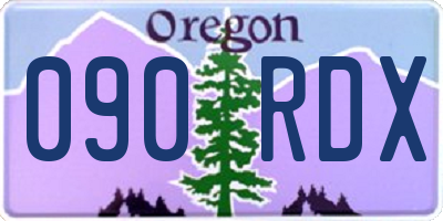OR license plate 090RDX
