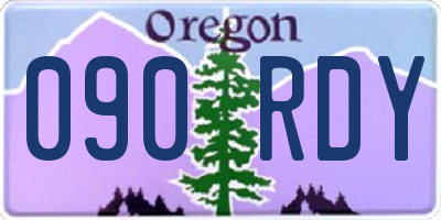 OR license plate 090RDY