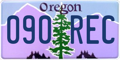 OR license plate 090REC