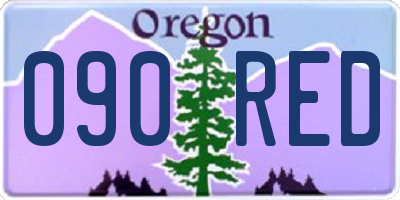 OR license plate 090RED