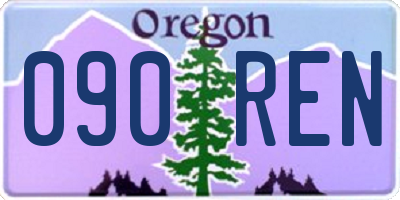 OR license plate 090REN