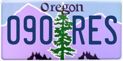 OR license plate 090RES