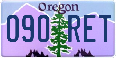 OR license plate 090RET