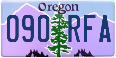 OR license plate 090RFA