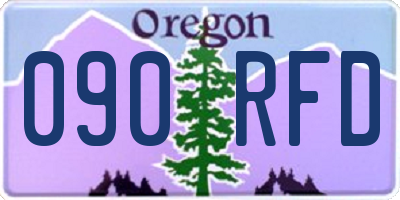 OR license plate 090RFD
