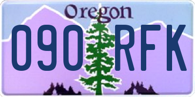OR license plate 090RFK