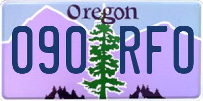 OR license plate 090RFO