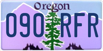 OR license plate 090RFR