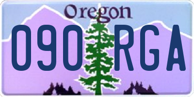 OR license plate 090RGA