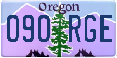 OR license plate 090RGE