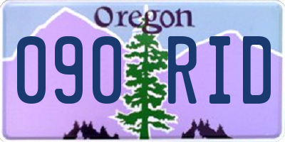 OR license plate 090RID