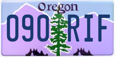 OR license plate 090RIF