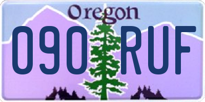 OR license plate 090RUF