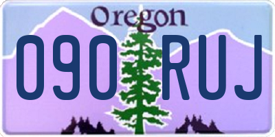 OR license plate 090RUJ