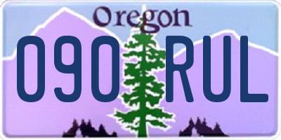 OR license plate 090RUL