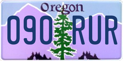 OR license plate 090RUR
