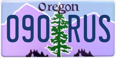 OR license plate 090RUS