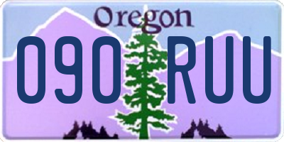 OR license plate 090RUU