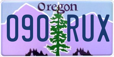 OR license plate 090RUX