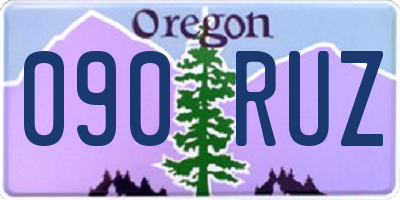 OR license plate 090RUZ