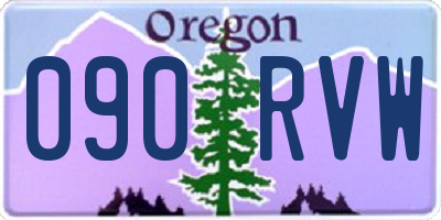 OR license plate 090RVW