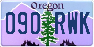OR license plate 090RWK