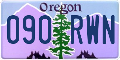 OR license plate 090RWN
