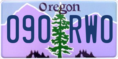 OR license plate 090RWO