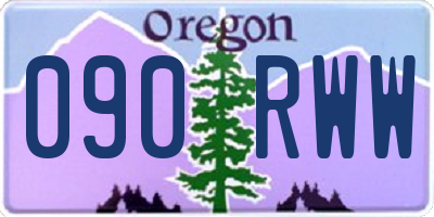 OR license plate 090RWW