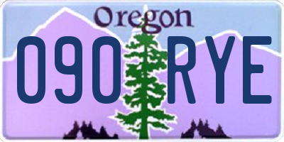 OR license plate 090RYE