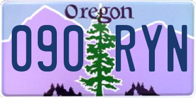 OR license plate 090RYN