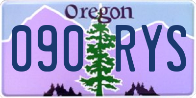 OR license plate 090RYS
