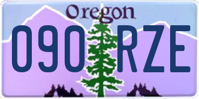OR license plate 090RZE