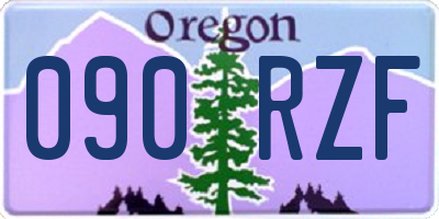 OR license plate 090RZF