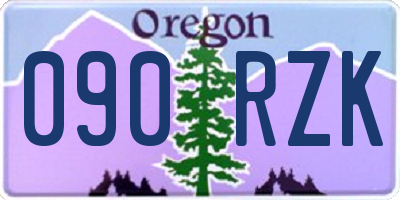 OR license plate 090RZK
