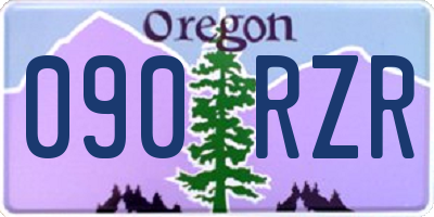 OR license plate 090RZR